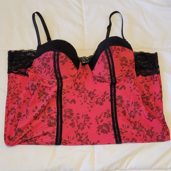 Marilyn Monroe red & black intimate apparel teddy slip Sz: M - Picture 4 of 5
